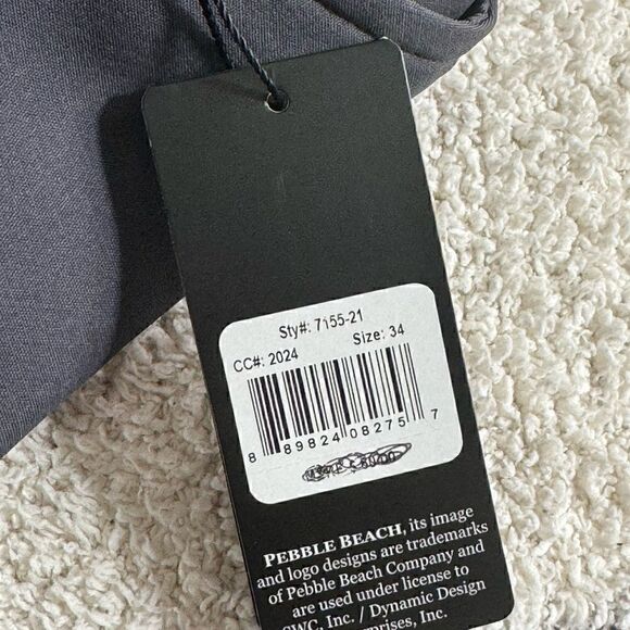 Pebble Beach shorts Mens size W 34 Performance Gray Golf 9 inches Inseam New - Picture 11 of 12